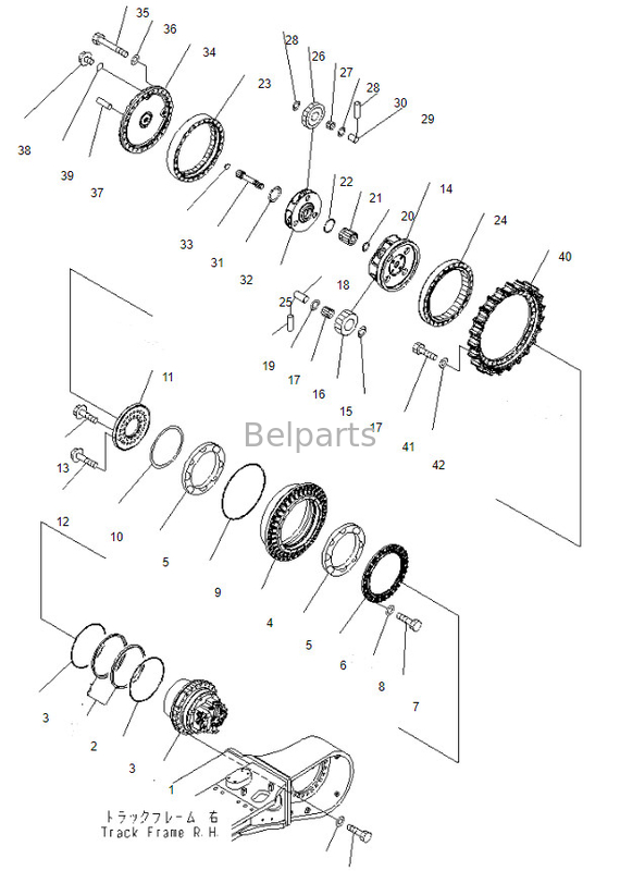 конечная передача экскаватора PC600-8 PC650-8MO PC600-8MO Assy мотора перемещения 21M-27-00041 для KOMATSU
