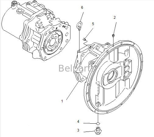 Belparts Экскаватор главный насос PC300-6 гидравлический главный насос 708-2H-00110 708-2H-00181 708-2H-00131 для комацу
