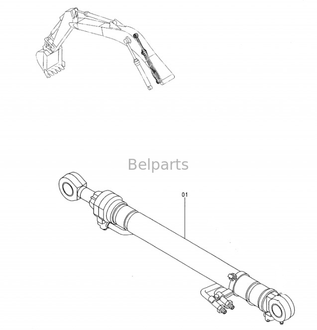 Belparts экскаватор гидравлический EX270-5 EX270LC-5 EX280LCH-5 Бум рукой ведра цилиндр Assy для Hitachi 9147235 9147237