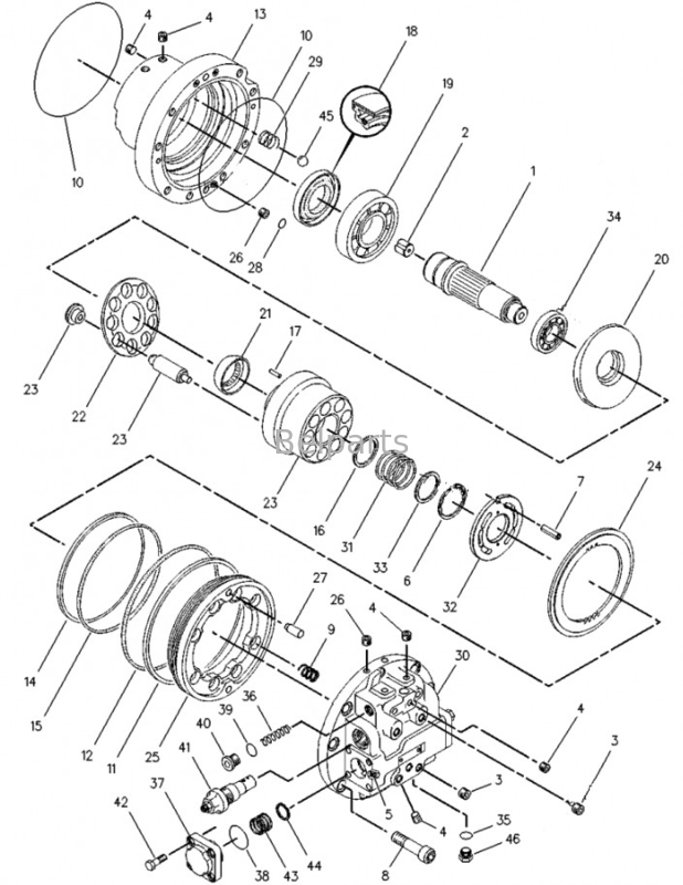 Belparts Excavator Travel Motor Assy For E315D Финальный привод Assy 1026433 1076553