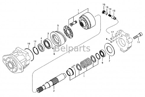 EC330C L EC380D EC340D L Части для экскаваторов EC360C L EC480D EC460C ECR145D L Двигатель для поршневого вентилятора VOE 14533496