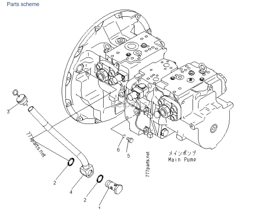 Komatsu PC400-7 708-2H-00022 708-2H-00450 708-2H-00460 Гидравлический главный насос для деталей мини-экскаваторов