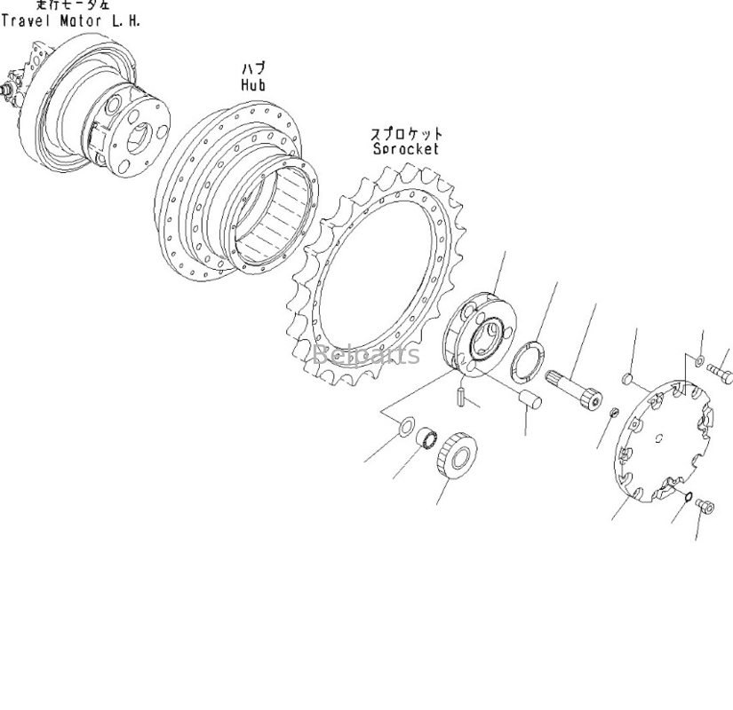 Belparts конечный привод D31EX-22 D37PX-22 D39EX-22 Экскаватор путевой двигатель 706-8F-01110 11Y-27-30301 Для Komatsu