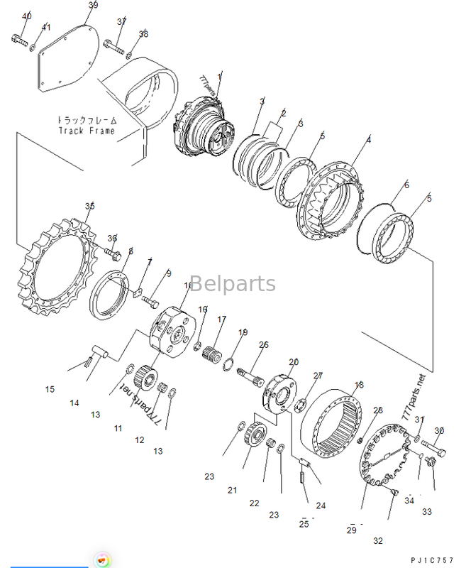 Части для экскаватора PC300-7 207-27-71140 708-8H-00320 Передвижной коробки передач экскаватора