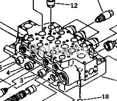 Главный клапан управления для KOMATSU PC1000-1 PC1000LC-1 PC1000SE-1 PC1000SP-1 Части экскаватора 709-15-91302 709-15-91301 709-14-91303 709-14-91302 709-14-91301 Гидравлический распределитель