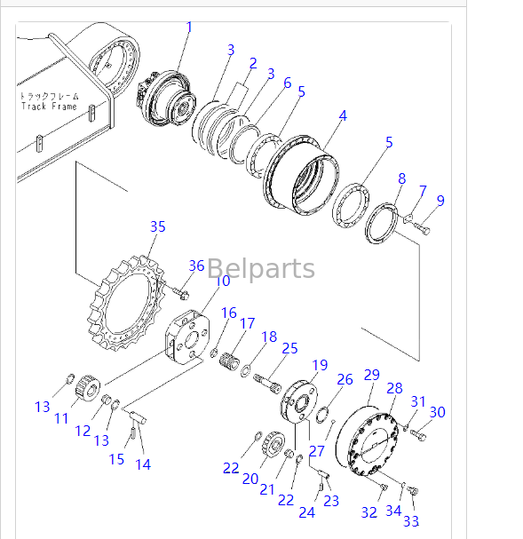 208-27-00411 208-27-00421 Конечная передача для KOMATSU PC390LC-10 PC400-7 PC400LC-7 PC450-7 PC450LC-7 PC450-8 PC450LC-8 Гусеничный двигатель экскаватора с редуктором