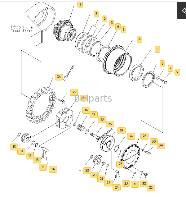 208-27-00242 208-27-00241 Конечная передача для KOMATSU PC300-7 PC400-7 PC400LC-7 PC450-7 PC450LC-7 PC400-7EO PC400LC-7EO PC450-7EO PC450LC-7EO Редуктор двигателя гусеницы экскаватора