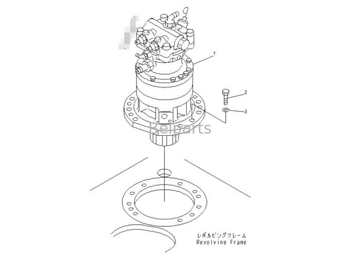 След экскаваторов PC60 7 едет на автомобиле Assy мотора качания 201-26-00060