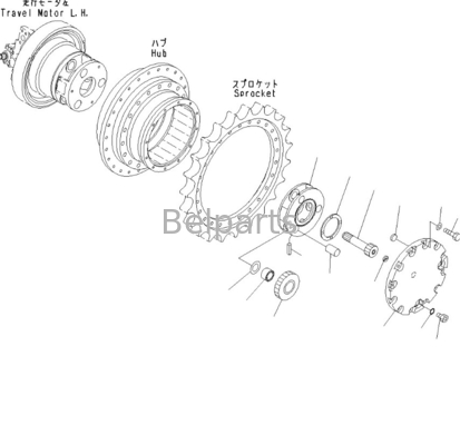 Belparts конечный привод D31EX-22 D37PX-22 D39EX-22 Экскаватор путевой двигатель 706-8F-01110 11Y-27-30301 Для Komatsu